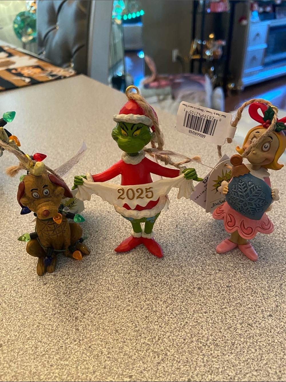 Kurt Adler Grinch 2025 Ornament - Green, Red, White, Gold